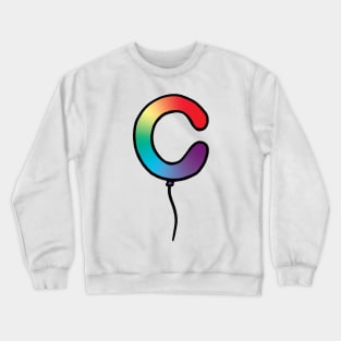 Initial Monogram Balloon Letter C Crewneck Sweatshirt